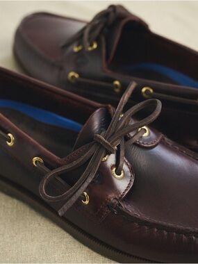 Sperry Authentic Original Men's 2-Eye Boat Shoe in Dark Brown
